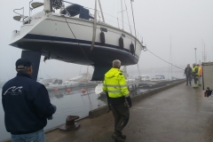 Seila, en Hunter 33.5 på väg upp.